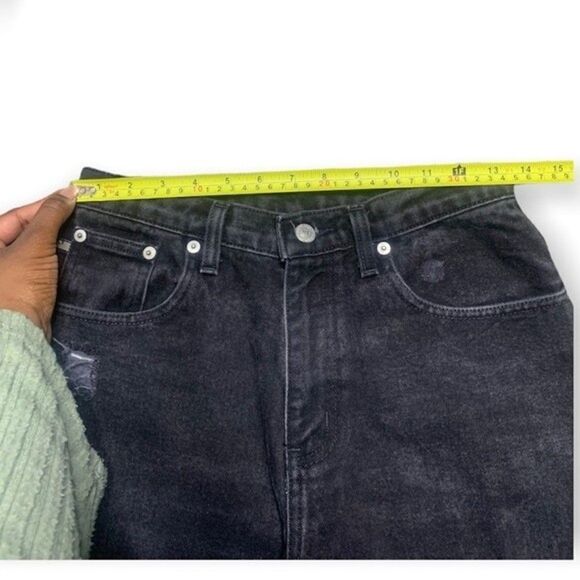 Vintage Polo Jeans Company Ralph Lauren Jeans Women's 6 Relaxed Shredded Denim - Picture 4 of 9